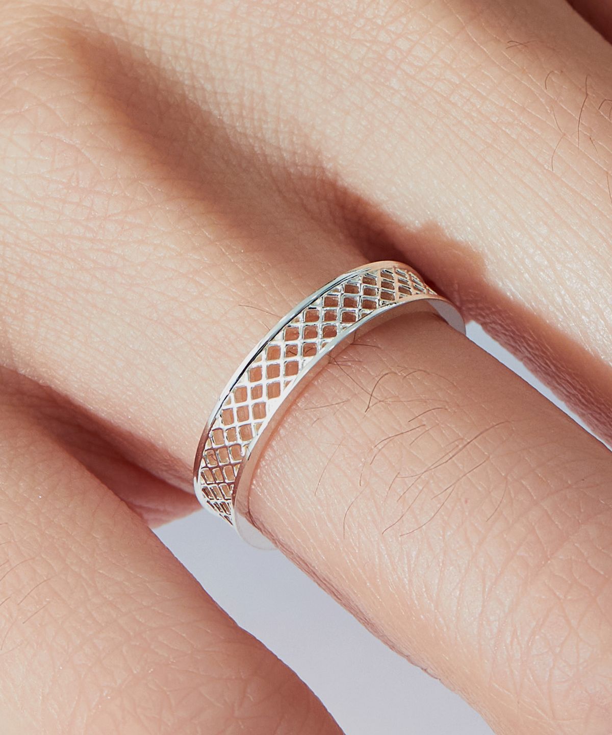 엘렌쥬얼리(HELENE JEWELRY) 925 실버 메쉬 디자인 미스 링 은 반지