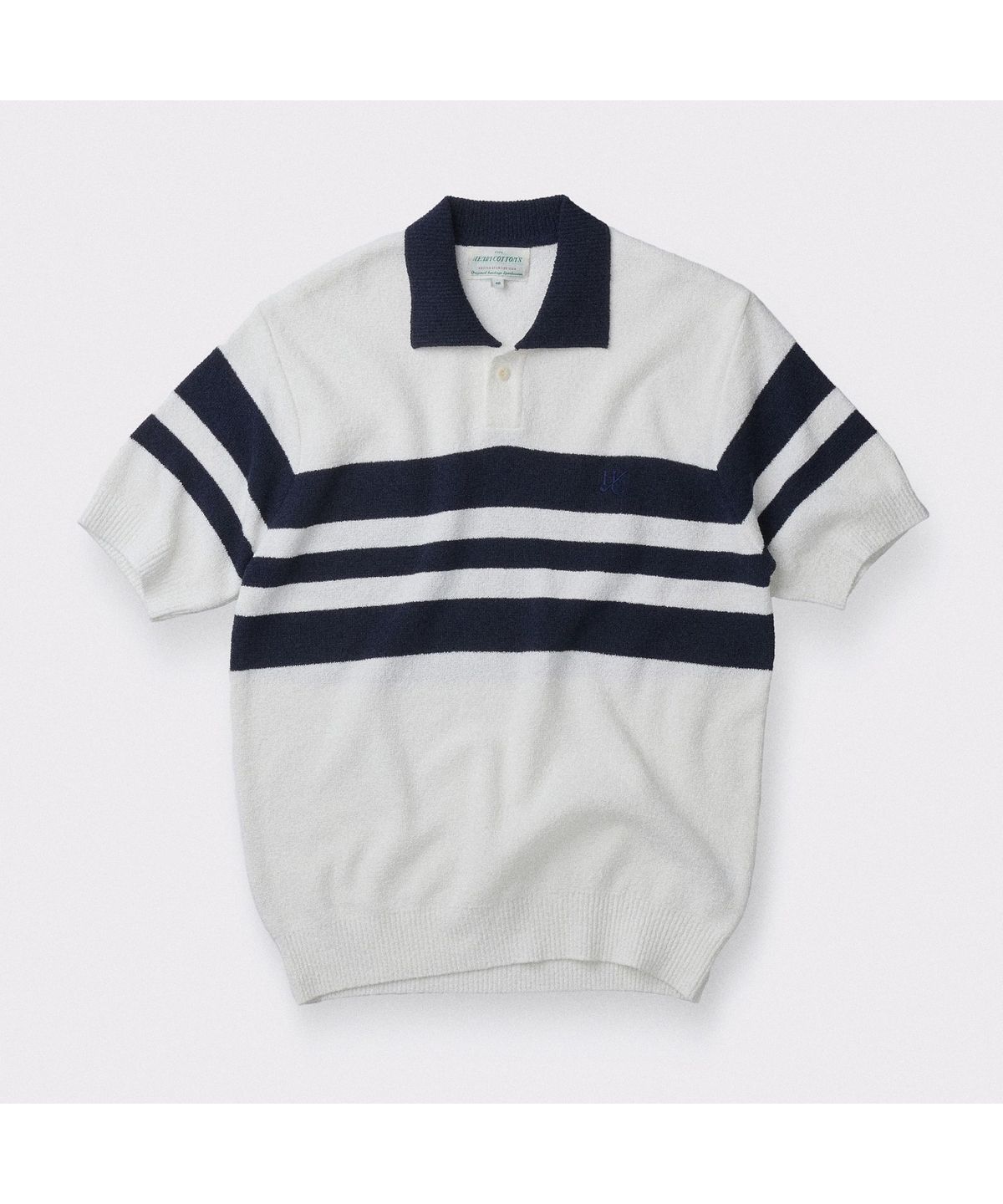 헨리코튼(HENRY COTTONS) [British Sporting Club] Color Matching Short-Sleeves Polo Knit ABWAM26741NYX