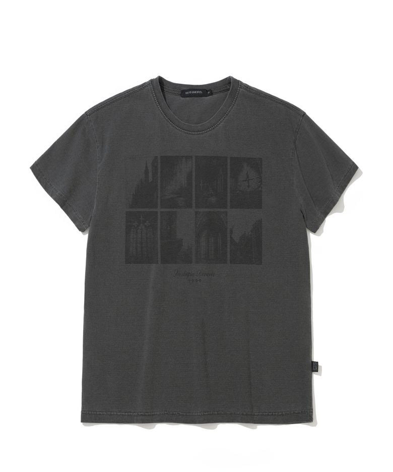 Cathedral Afterimage Pigment Regular Fit T-Shirts - Charcoal