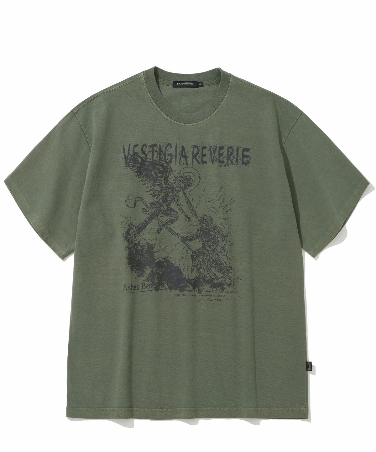 낫포너드(NOT4NERD) Uprising Pigment T-Shirts - Khaki