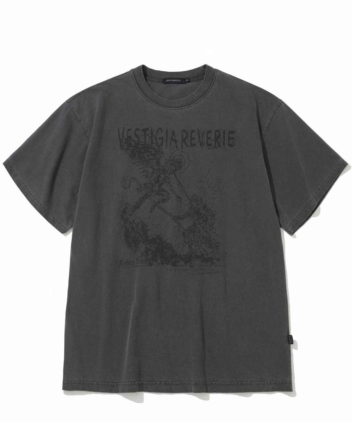 낫포너드(NOT4NERD) Uprising Pigment T-Shirts - Charcoal