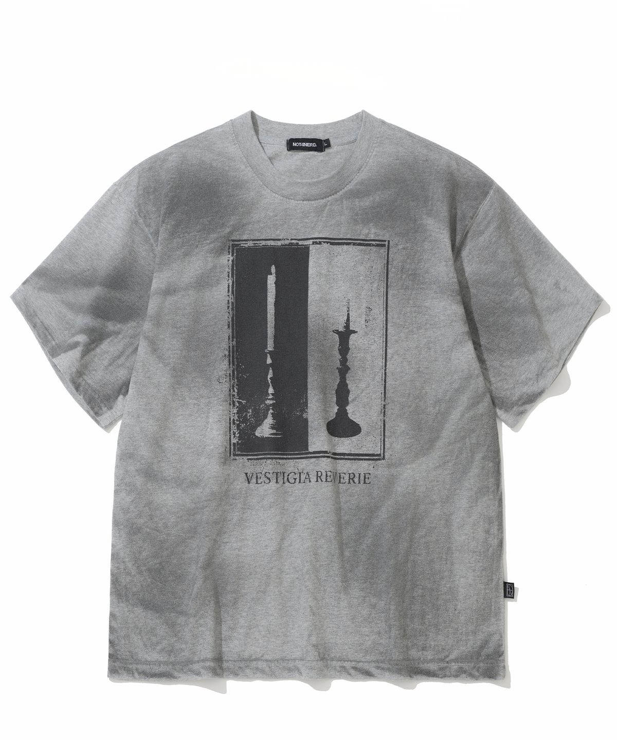 낫포너드(NOT4NERD) Silent Wick Oil Washed T-Shirts - Grey