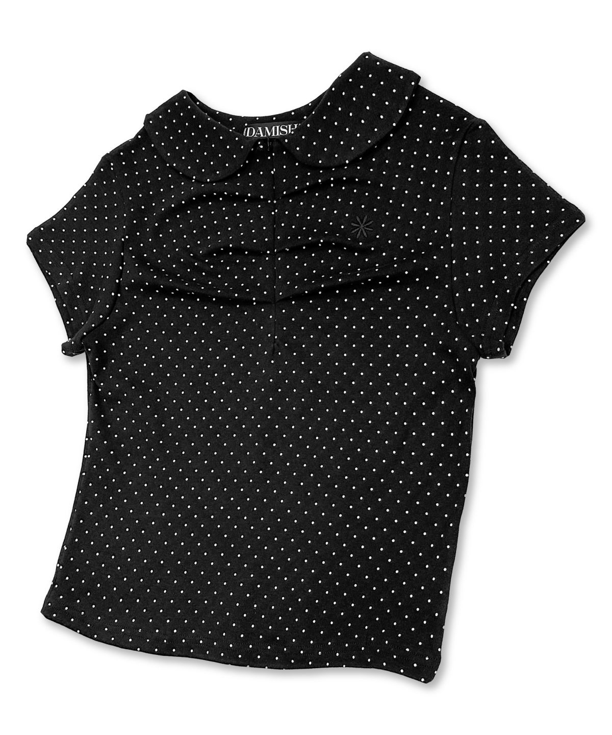 【新品】即完売  ポルカドット ブラック M MUSINSA公式 | DAMISH ポルカドットシャーリングカラーTシャツ_ブラック