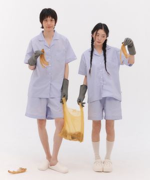 [2SET] 퓨어시트 타로밀크 반팔 잠옷 세트