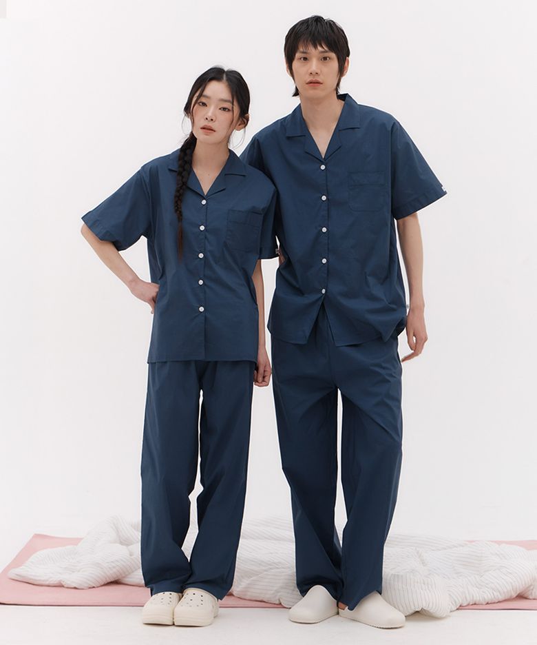 [2SET] 퓨어시트 블루디즐 반팔 긴바지 잠옷 세트