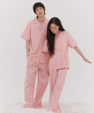 [2SET] 퓨어시트 스쿱베리 반팔 + 긴바지 잠옷 세트