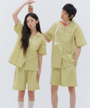[2SET] 퓨어시트 라임샤워 반팔 잠옷 세트