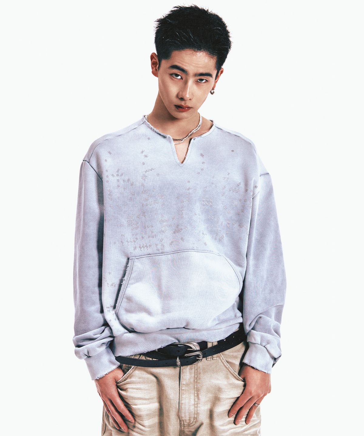 엔드릭스(EDLIX) Starring Fade Sweatshirt (Sky)