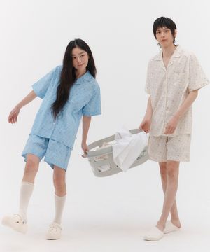 [2SET]드리미두들스 도토리대작전(블루) 반팔 잠옷 세트