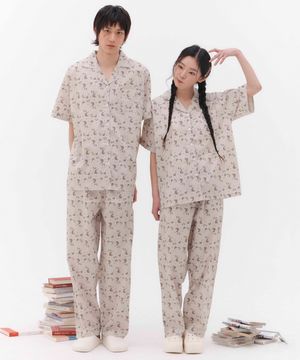 [2SET] 드리미두들스 괴도토끼 반팔 + 긴바지 잠옷 세트