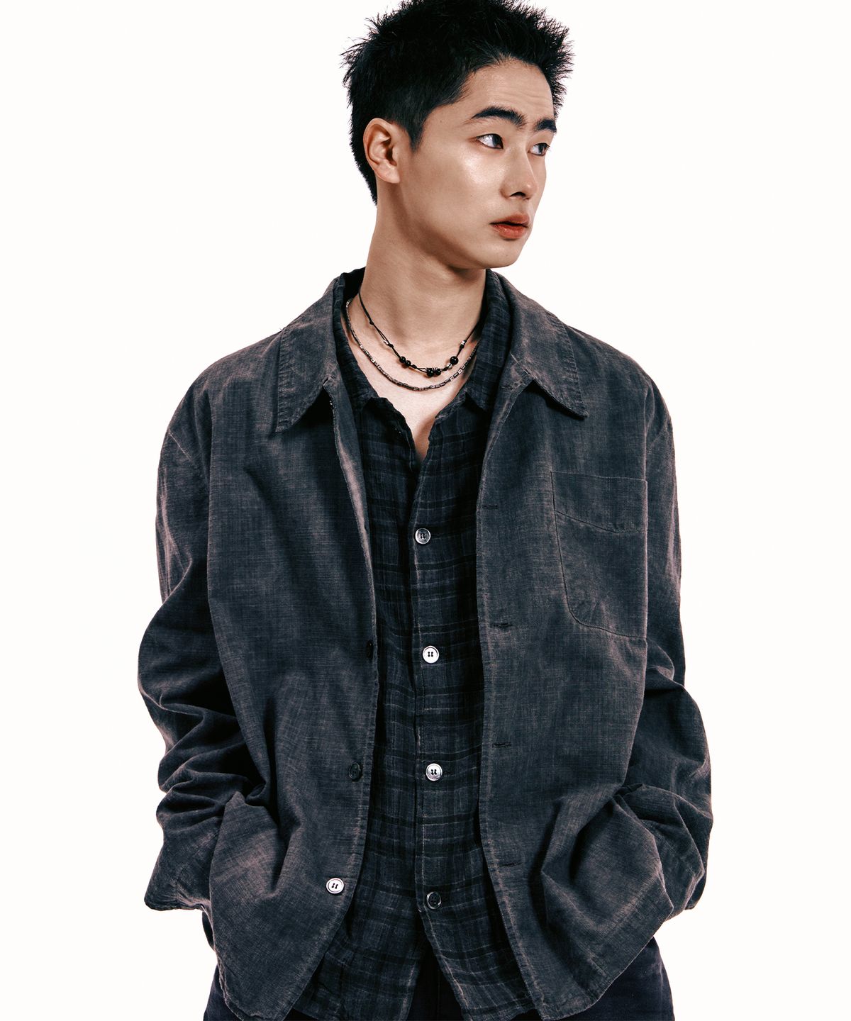엔드릭스(EDLIX) Starring Luna Surface Linen Shirt (Black)