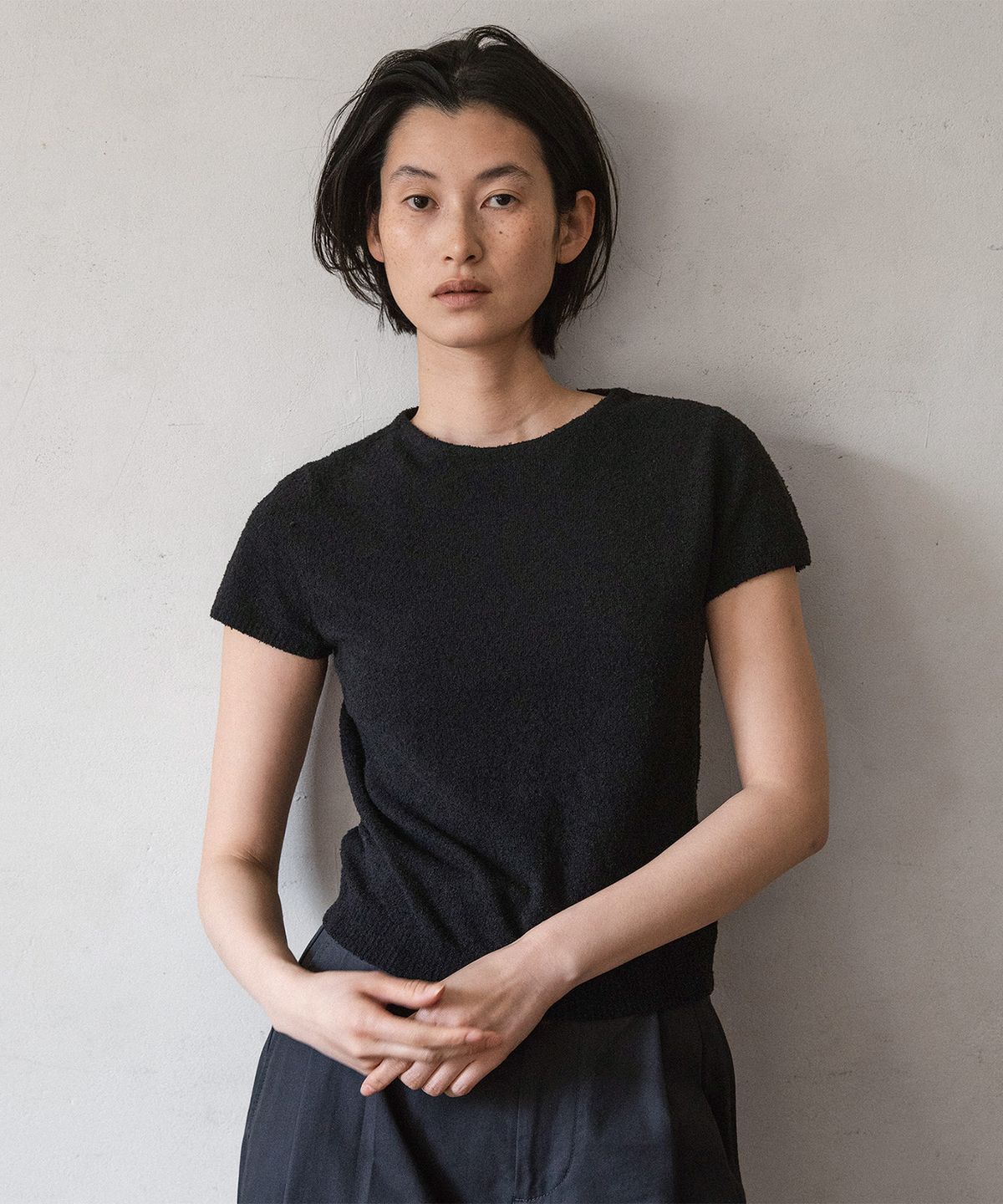 어나더오피스 우먼(ANOTHER OFFICE WOMEN) W. Basque Pullover (Black)