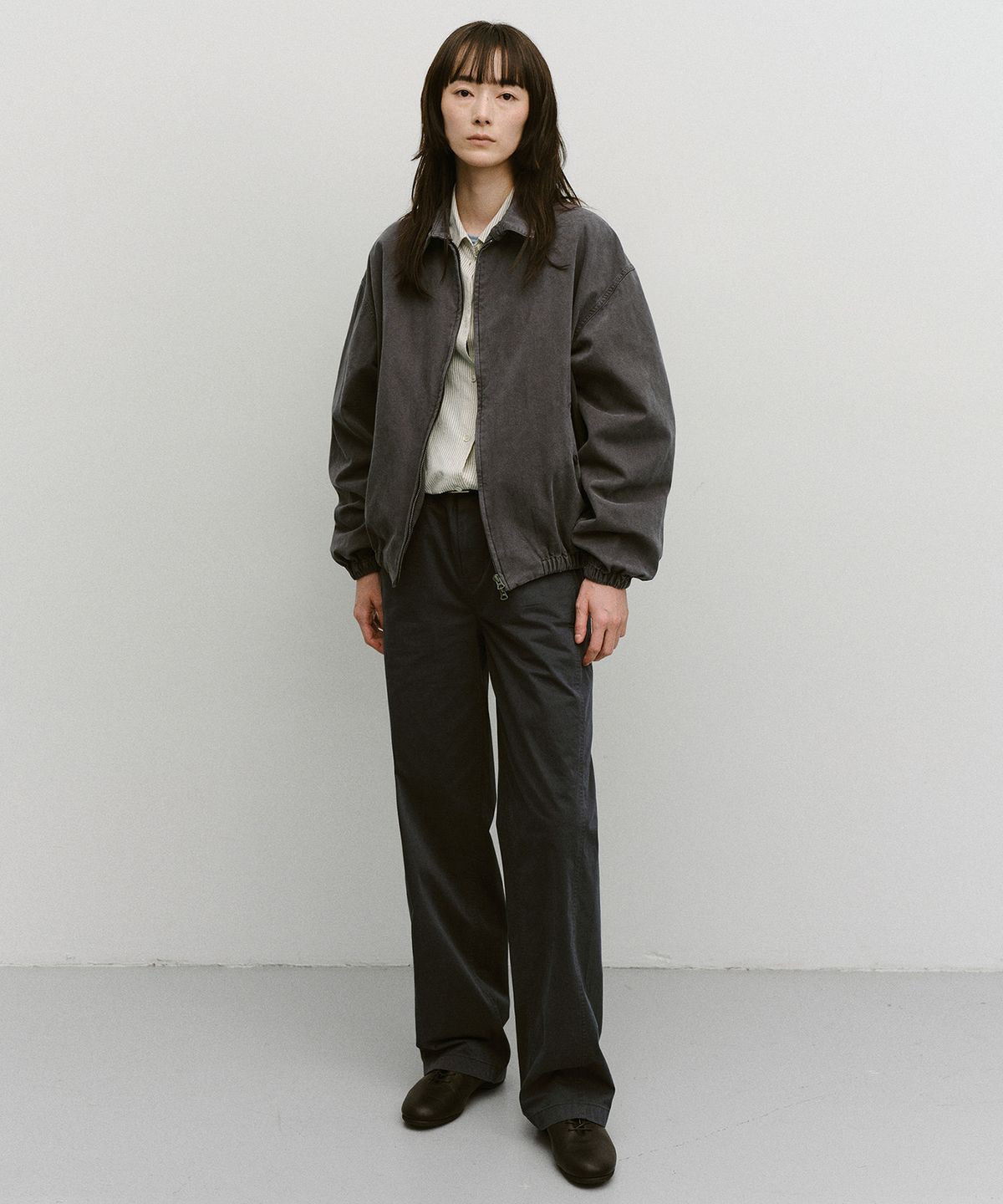 어나더오피스 우먼(ANOTHER OFFICE WOMEN) W. 80`s Overdyed Blouson (Charcoal)