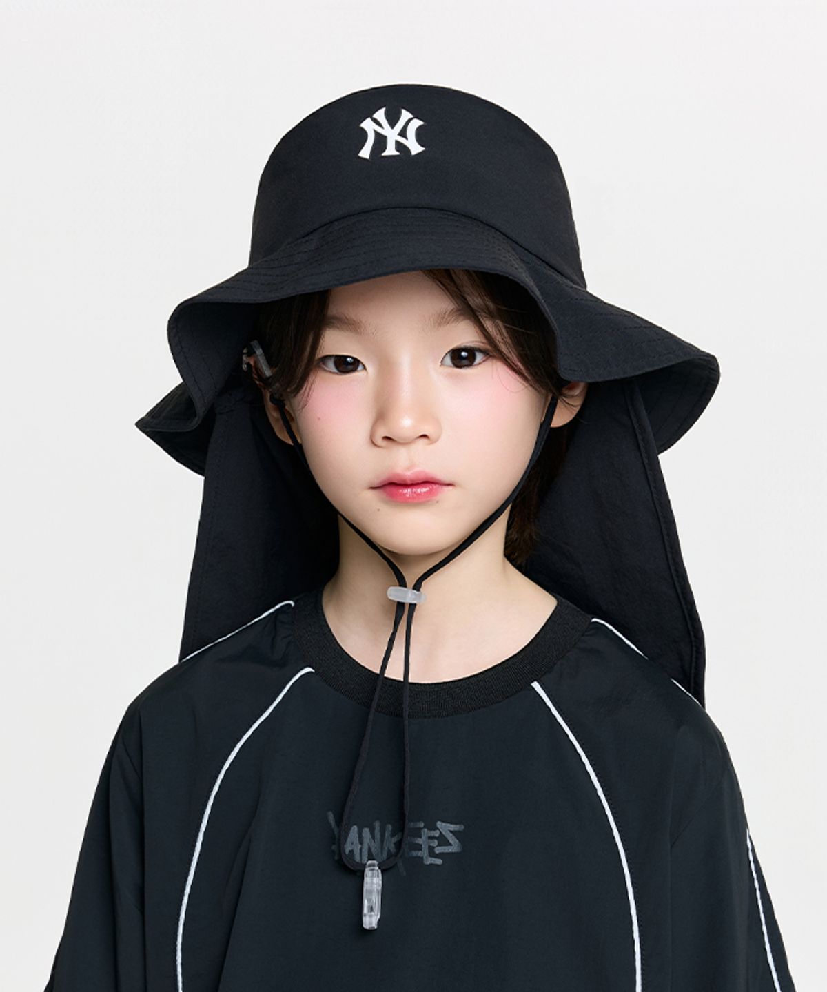 엠엘비 키즈(MLB KIDS) 쿨필드 경량 플랩 버킷햇 NY (Black)