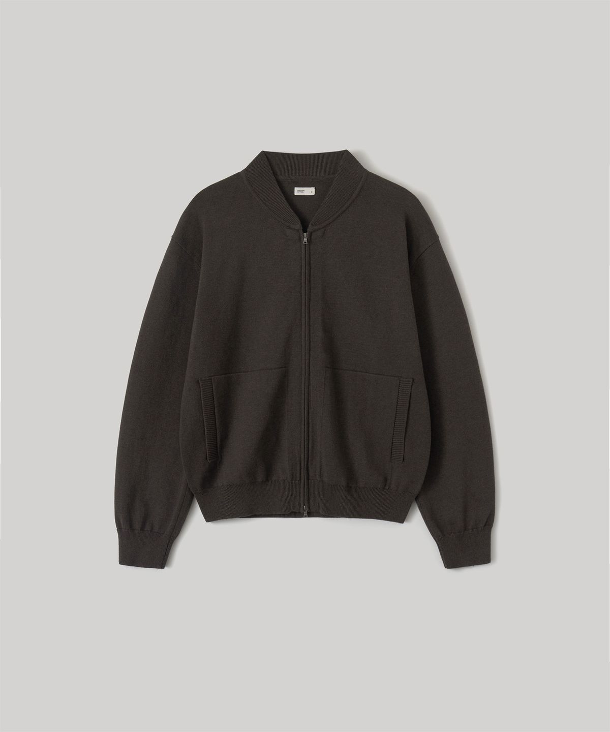 어나더 오피스(ANOTHER OFFICE) Aviator Knit Blouson (Dark Brown)