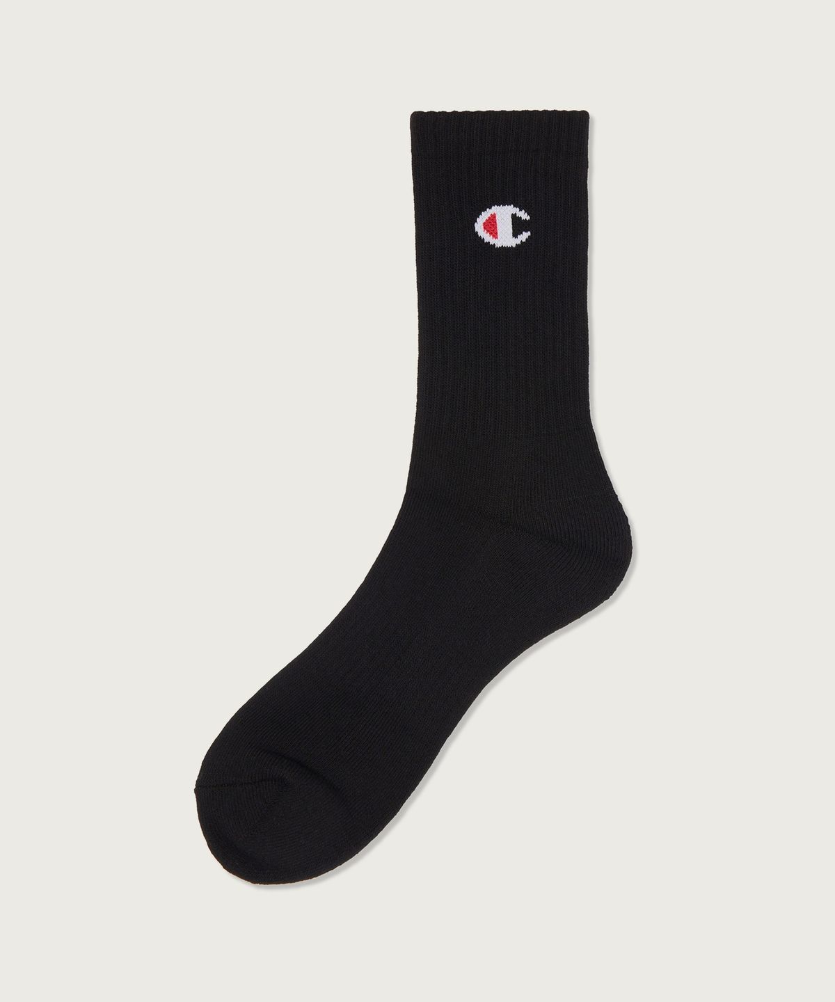챔피온(CHAMPION) [3pack] C로고 크루 삭스 Black