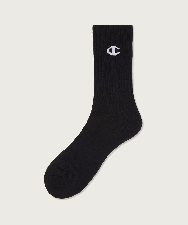 [3pack] 모노 C로고 크루 삭스 Black