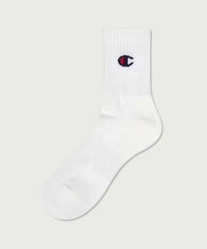 [3pack] C로고 미드 삭스 White