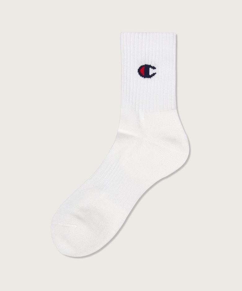 [3pack] C로고 미드 삭스 White