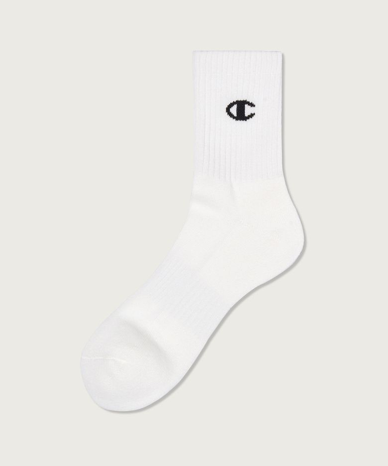 [3pack] 모노 C로고 미드 삭스 White