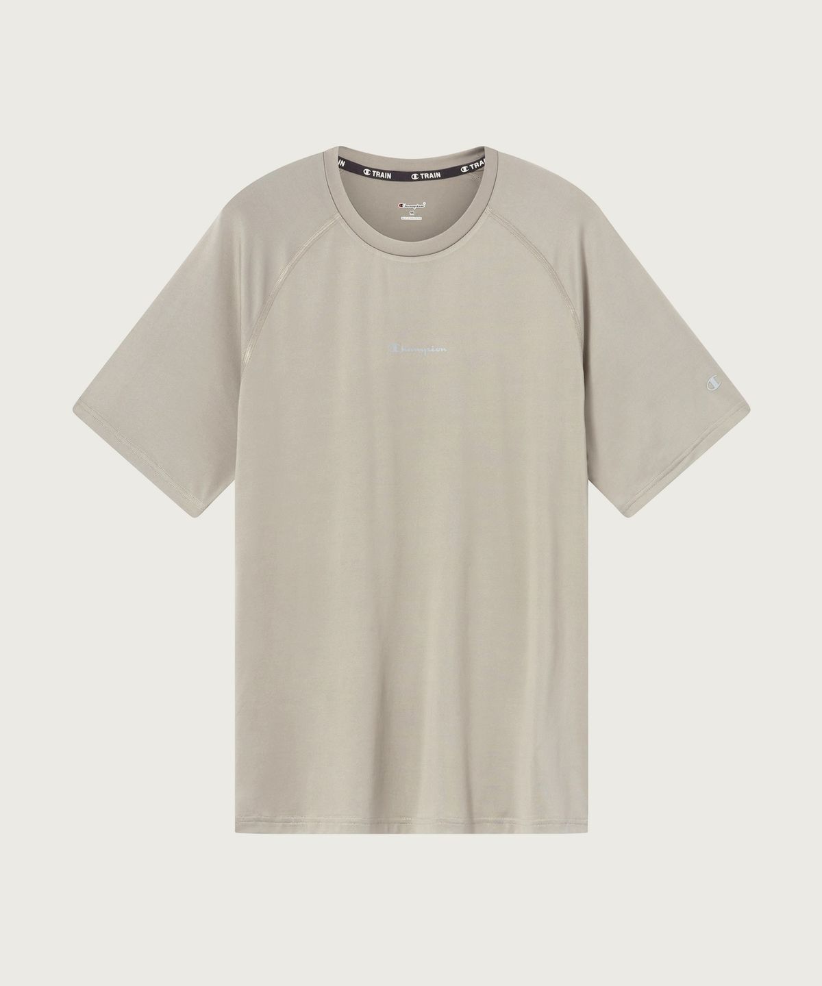 챔피온(CHAMPION) 리플렉티브 로고 애슬레틱 티셔츠 Khaki