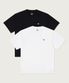 [2pack] 릴렉스핏 크루넥 쿨 티셔츠 White/Black