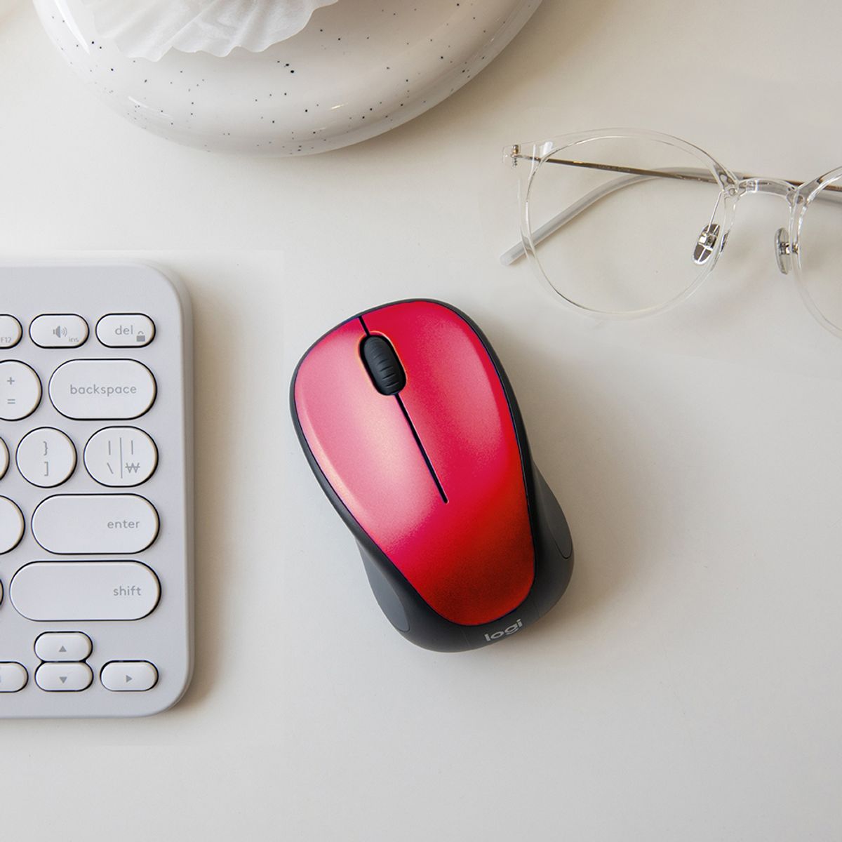 로지텍(LOGITECH) 로지텍코리아 공식 M235n 무선마우스 레드