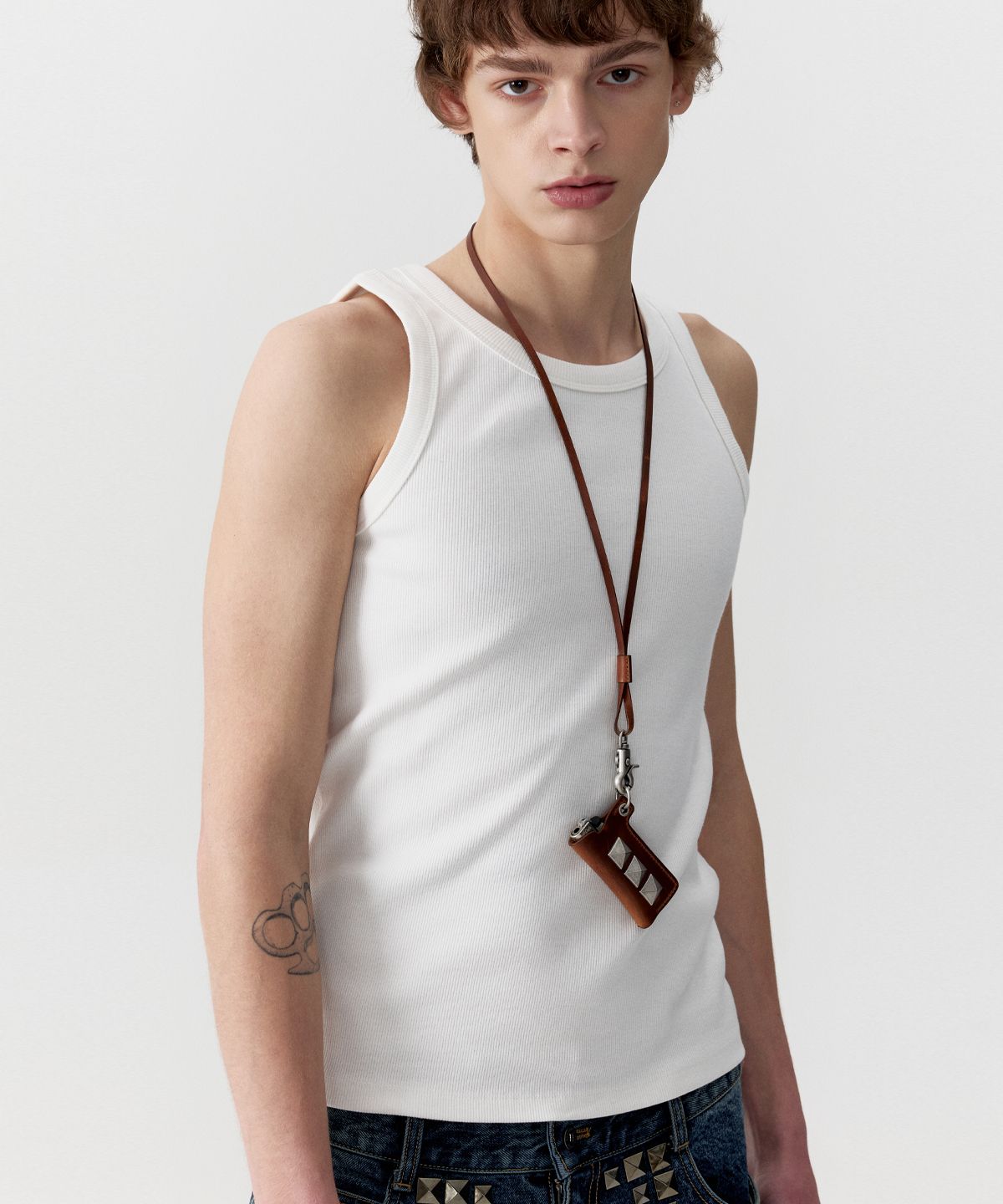 이에스씨 스튜디오(ESC STUDIO) esc snug ribbed tank top (white)