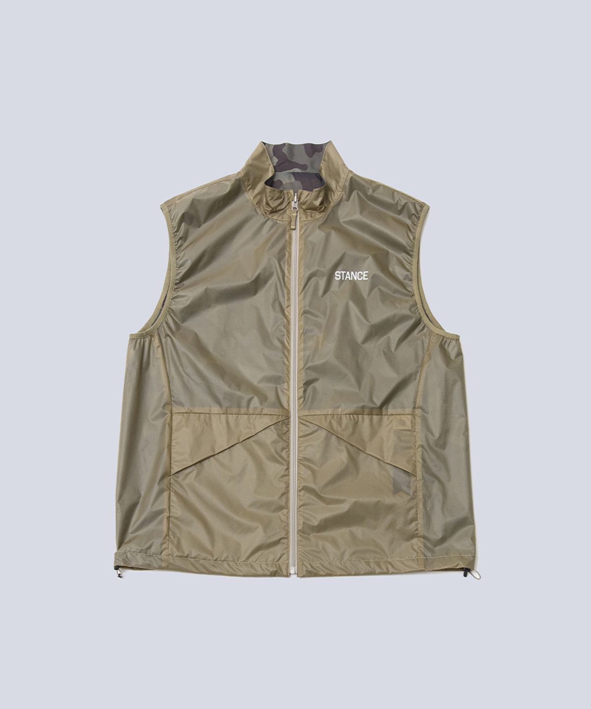 스텐스 서울(STANCE SEOUL) NYLON REVERSIBLE VEST (BEIGE & WOODLAND CAMO)
