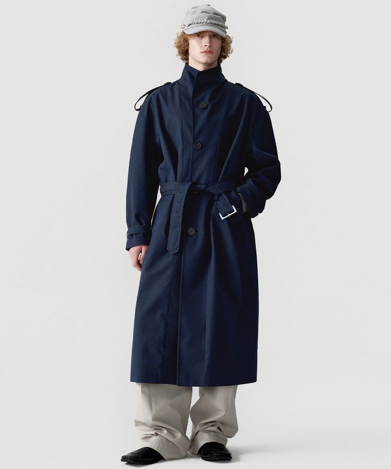LAUNDRY TAG trench long coat (navy)