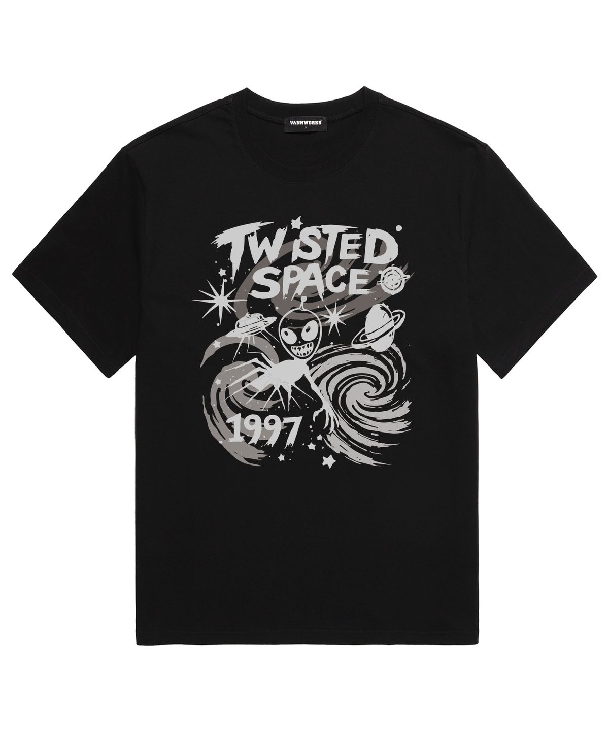 밴웍스(VANNWORKS) TWIST SPACE 반팔 티셔츠 (VS0226) 블랙