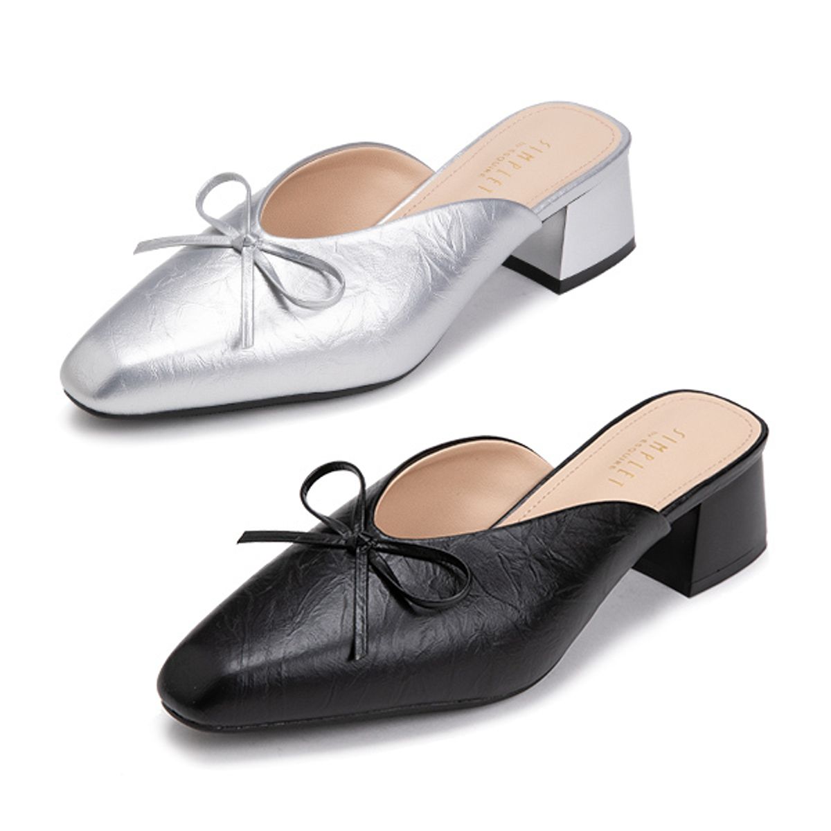 에스콰이아(ESQUIRE) 여성 로라 리본 스틸레토 뮬(4cm) ESHP685_686