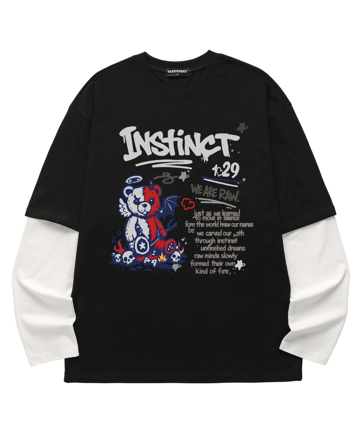 밴웍스(VANNWORKS) 레이어드 INSTINCT 롱슬리브 (VVLL0225) 블랙