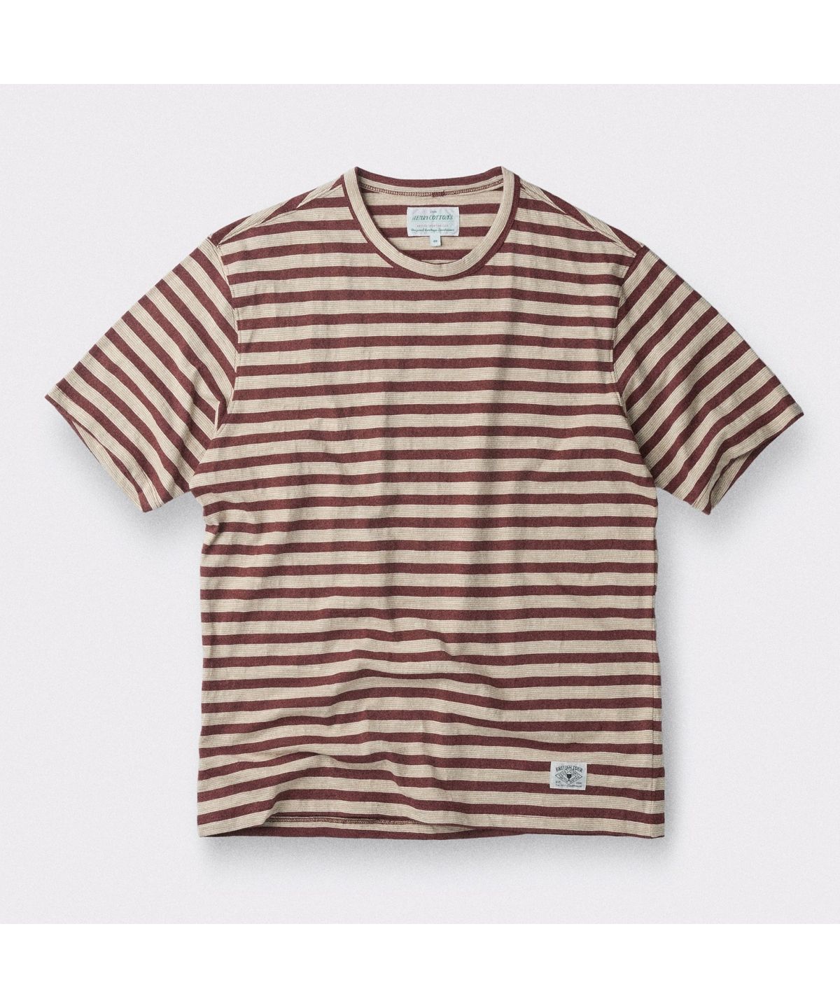 헨리코튼(HENRY COTTONS) [British Sporting Club] Stripe Slub Short-Sleeves T-Shirt ABTAM26711BRX