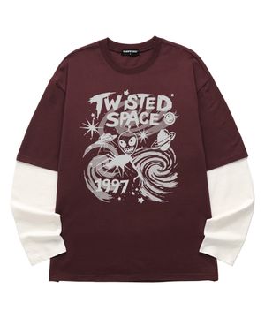 레이어드 TWIST SPACE 롱슬리브 (VVLL0226) 버건디