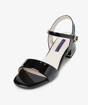 에나멜 글로시 골드라인 스트랩 샌들 K56S406