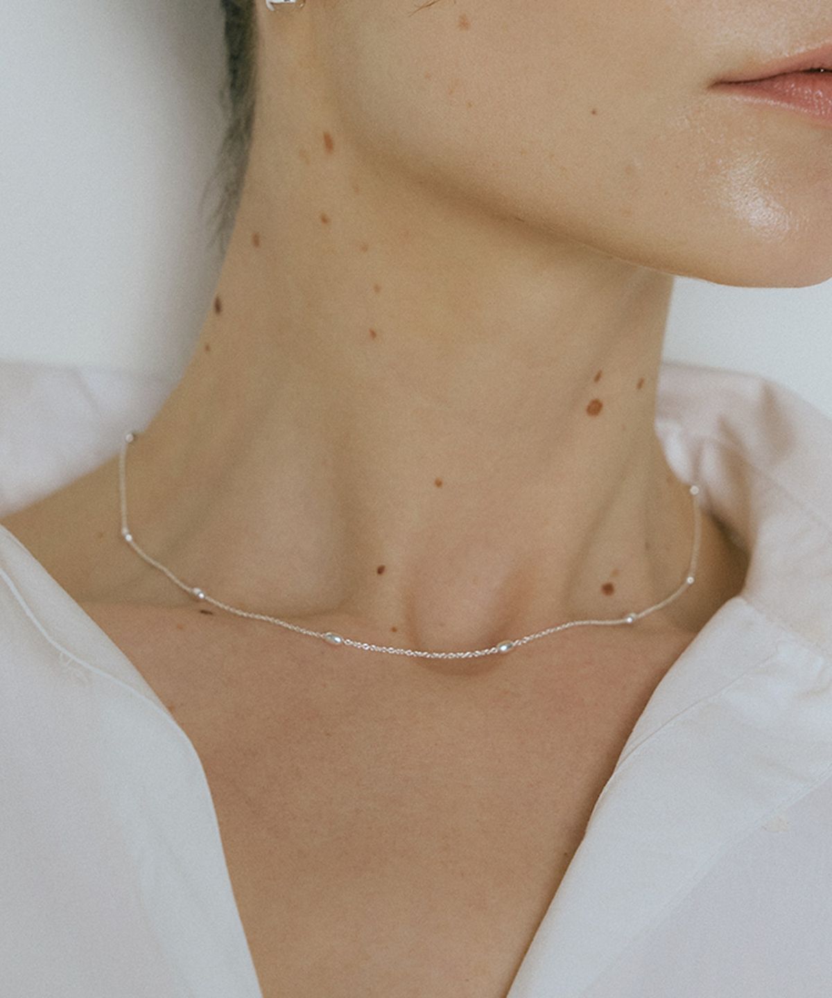 벤앤쿠(VENANDQU) [925 Silver] 1952. Pebble multi necklace
