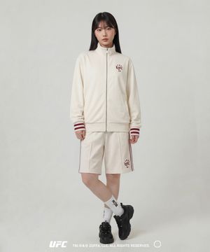 UFC 어센틱 릴렉스핏 트랙 자켓+팬츠 화이트 SET UP
