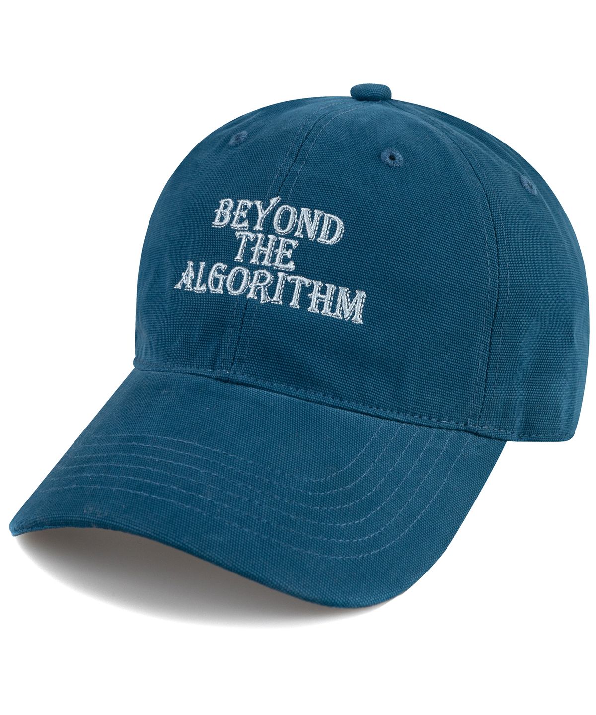 윅(WICK) ALGORITHM 캔버스 볼캡-스틸블루