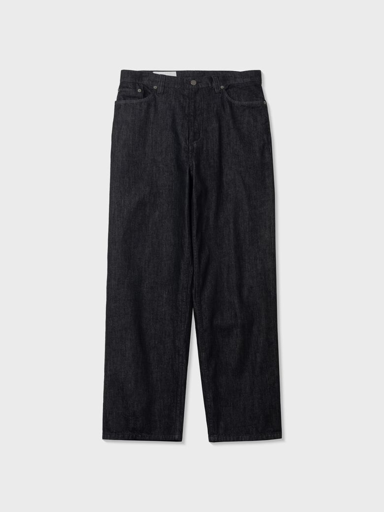 원워시 데님 와이드 팬츠 (BLACK)