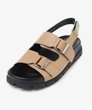 모던 버클 가죽 백스트랩 샌들 K56S703