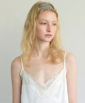 LACE HAIR BAND - GRAY