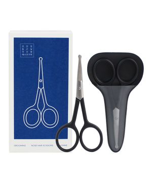 젠툴맨 안전한 둥근날 곡선형 매너 코가위