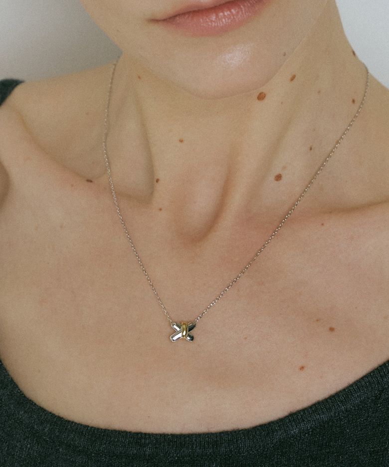[925 Silver] 1901. Volume xo necklace (18K)