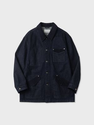 원워시 데님 커버올 재킷 (INDIGO)