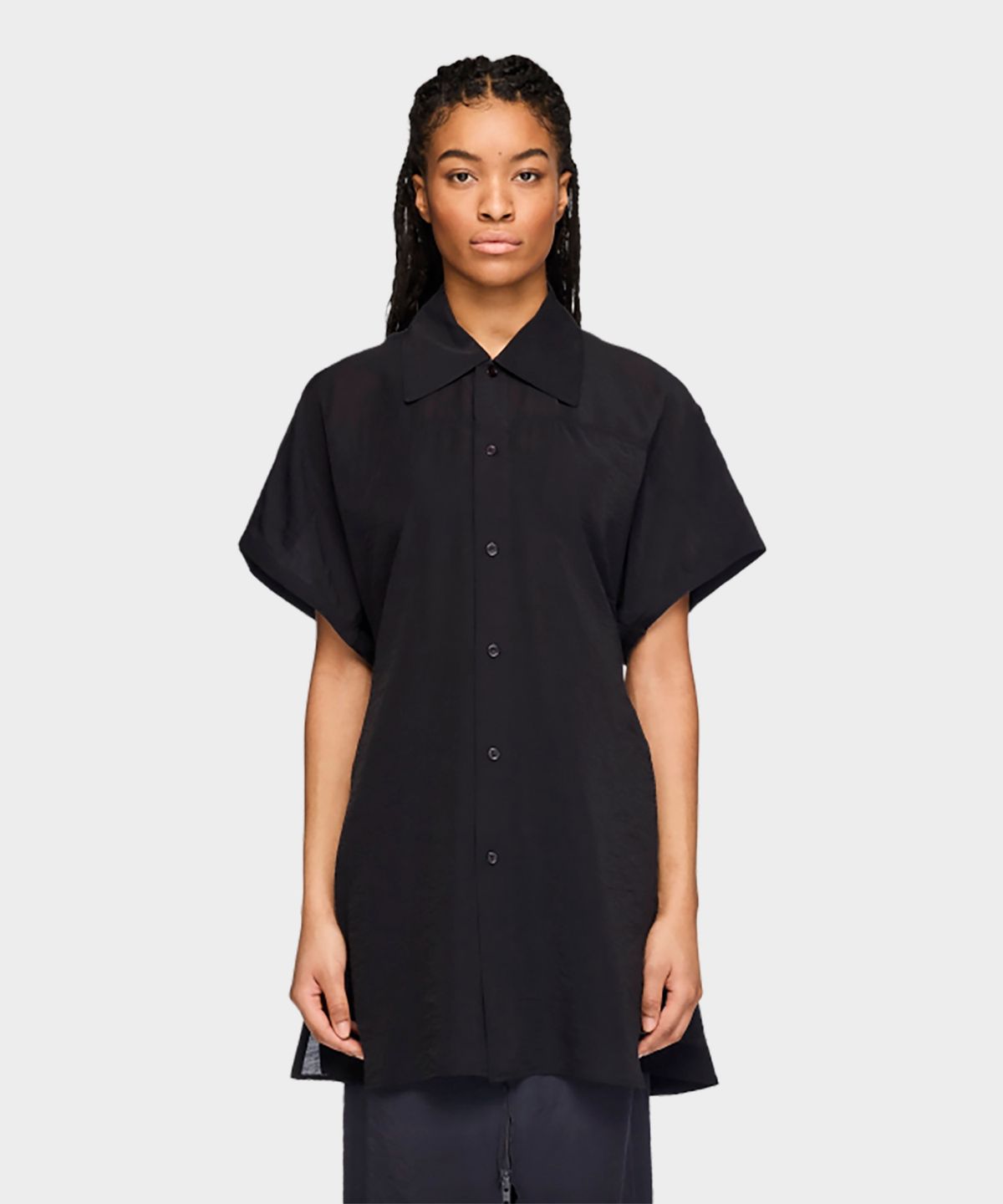 와이쓰리(Y-3) (W) 숏 슬리브 오버셔츠 블랙 W SS OVERSHIRT BLACK