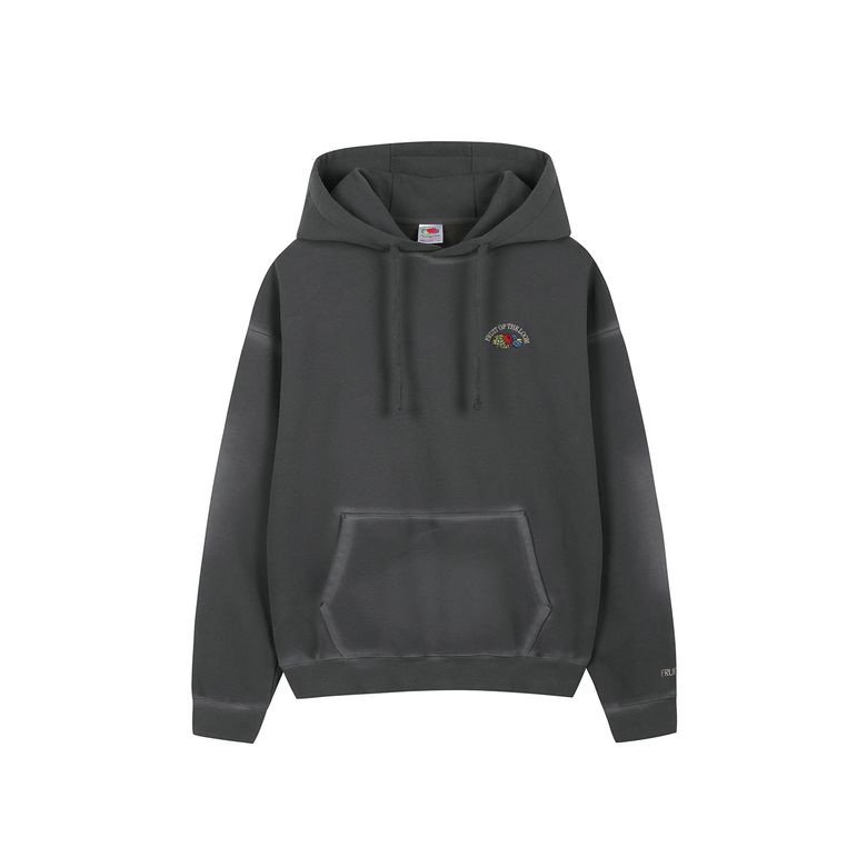 피그먼트 베이직 후드티(CHARCOAL GREY)