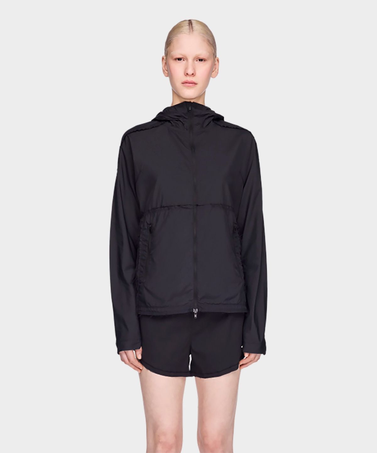 와이쓰리(Y-3) (W) W 러닝 로우 컷 재킷 블랙 W RUN JKT RC BLACK