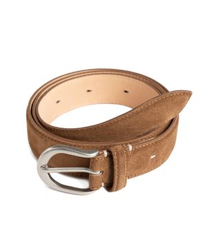W25 SUEDE DRESS BELT (snuff)