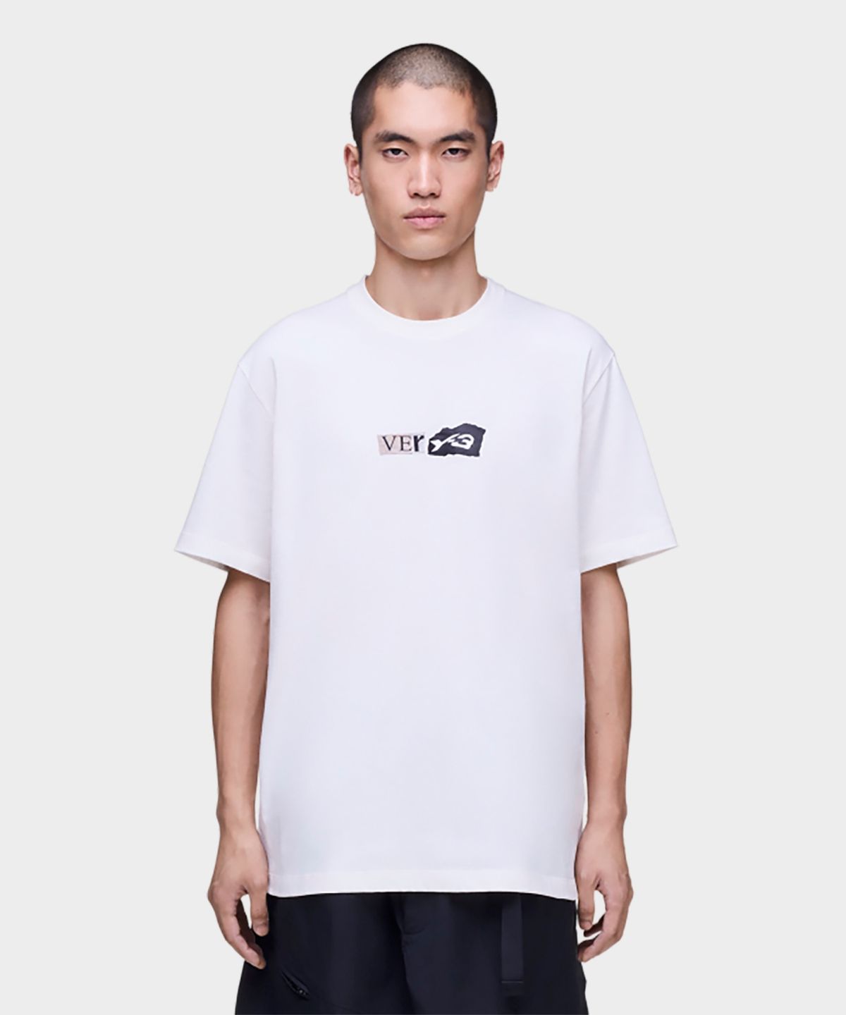 와이쓰리(Y-3) (U) VERY-3 숏 슬리브 티셔츠 화이트 VERY-3 SS TEE CHALK WHITE